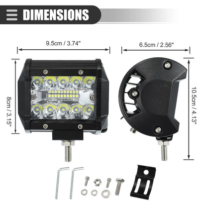 4" LED Off-road Fog Lights with Wiring Harness - Universal Fit