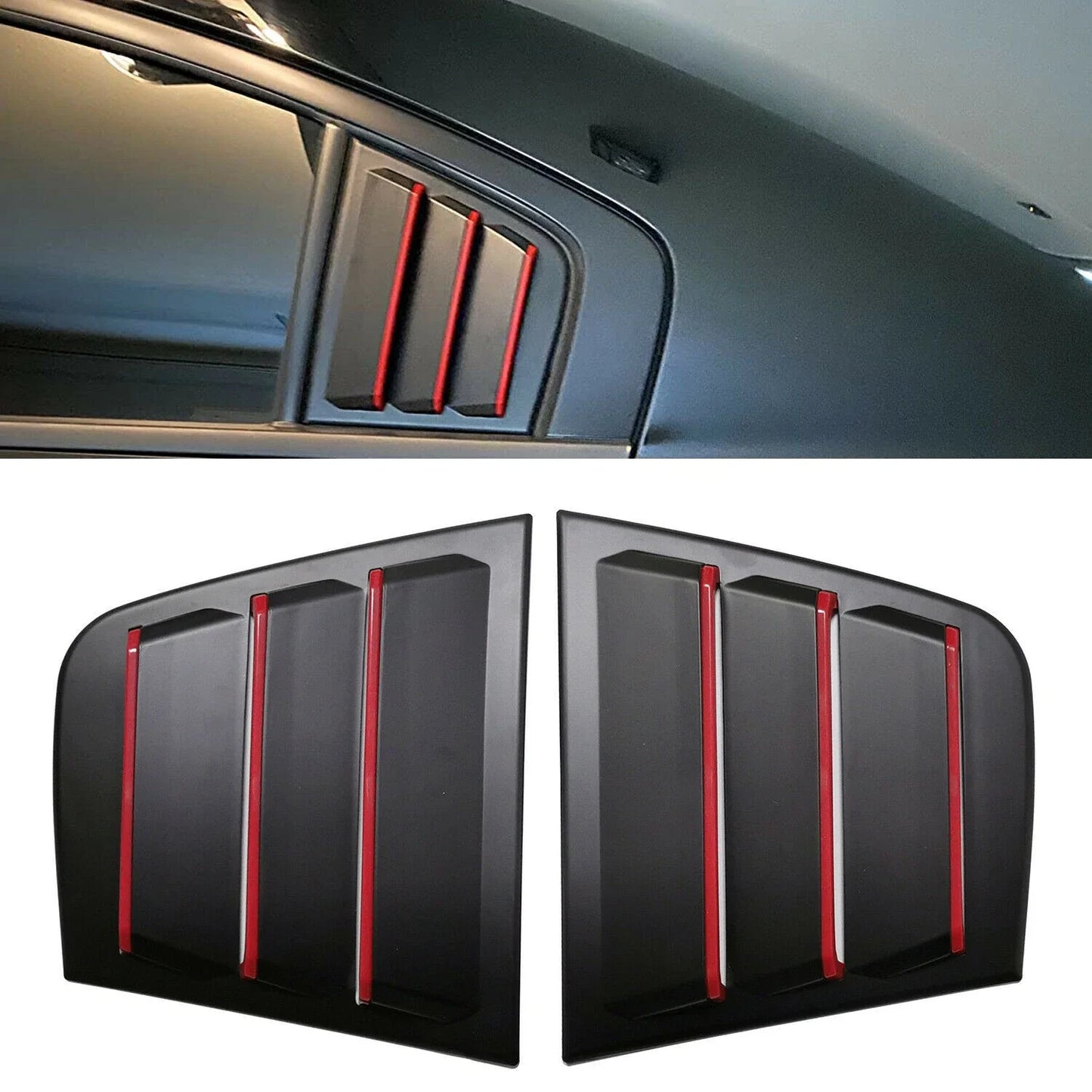 Rear Side Window Blinds Louver Cover for Dodge Charger (2011–2023)