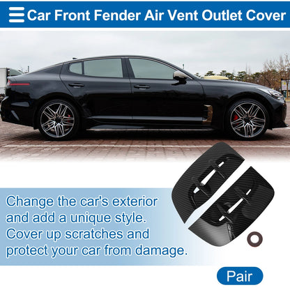 Set of 2 Front Fender Air Outlet Vent Cover Trim for Kia Stinger (2018–2023)