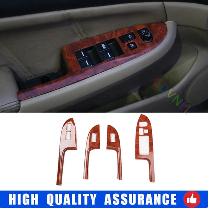 Wood Grain Window Door Lock Control Switch Trim for Honda Accord (2004–2007)