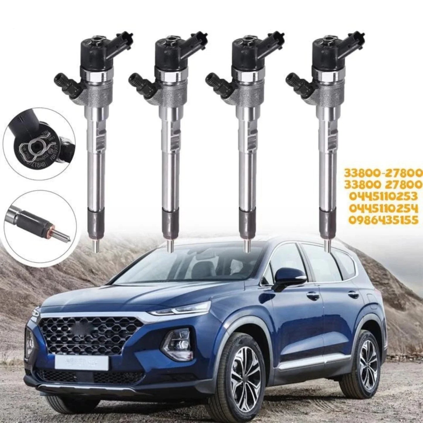 4PCS Diesel Fuel Injector for Hyundai/Kia 2.2L