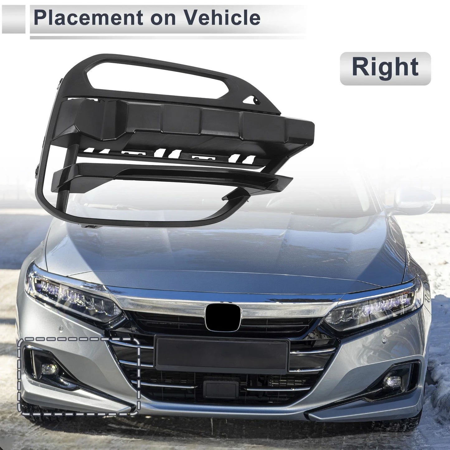 1 Pc Front Right Fog Light Grill for BMW X3 (2018 - 2021)