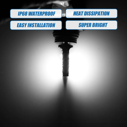 Set of 2 9005 LED Fog Light Bulbs 80W 3030 Chips for Auto
