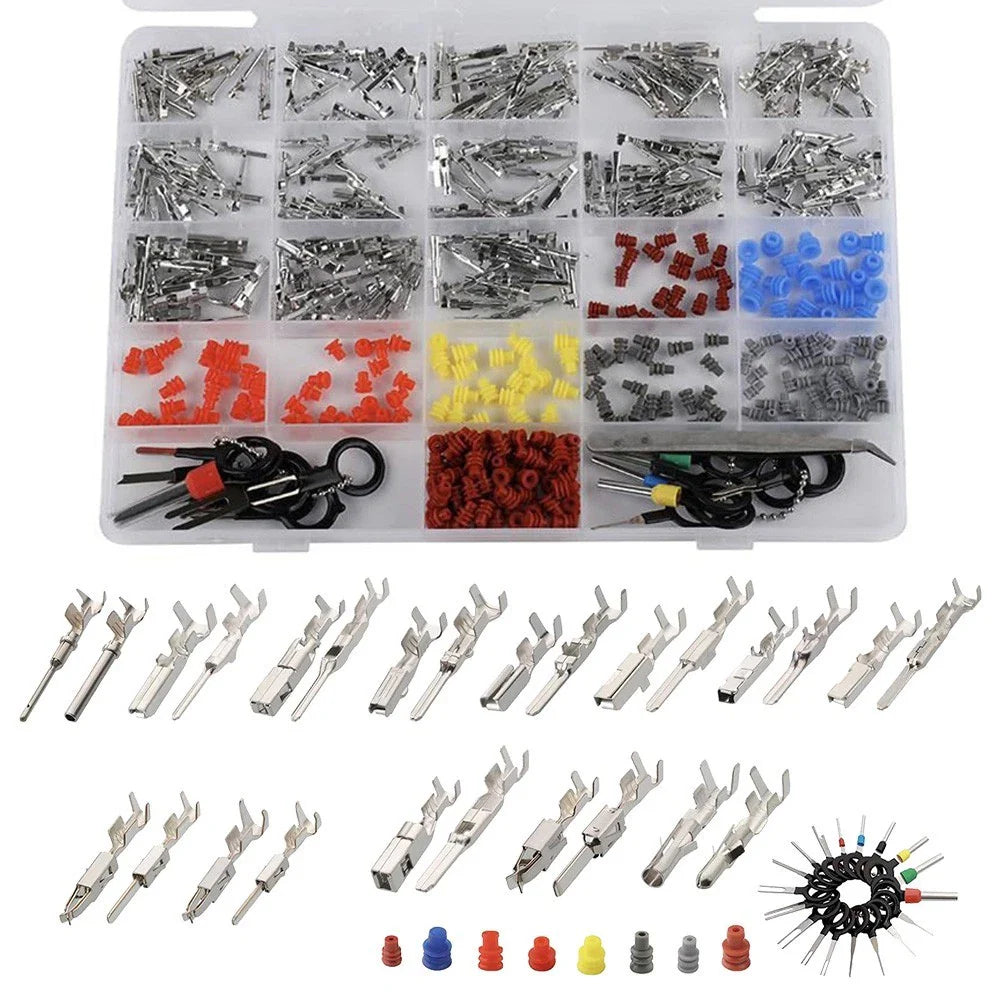 500-Piece Connector Pin Assortment with Easy Removal Features