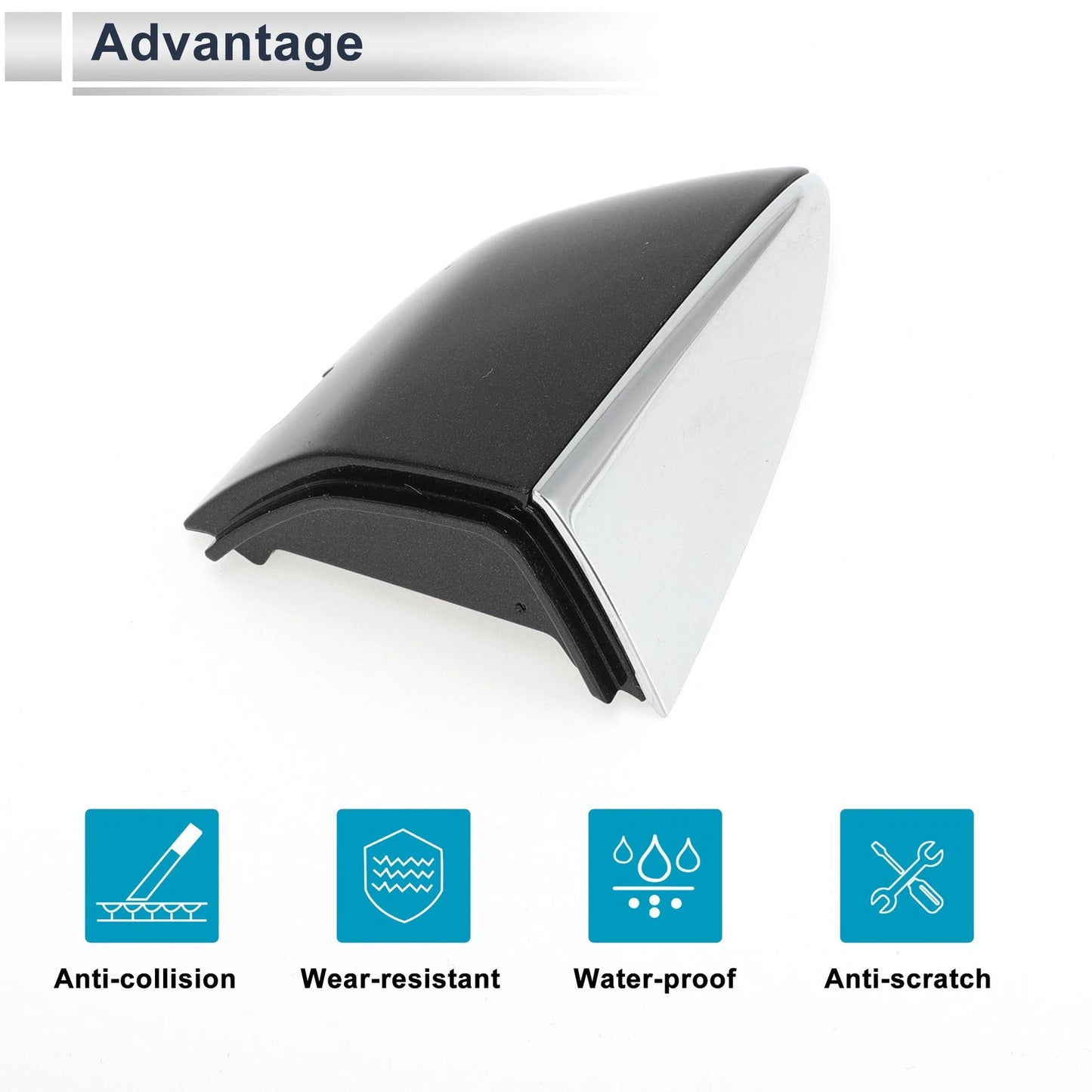 Front Right Door Handle Lock Cylinder Cover for Volkswagen Sagitta (2019–2021) Black
