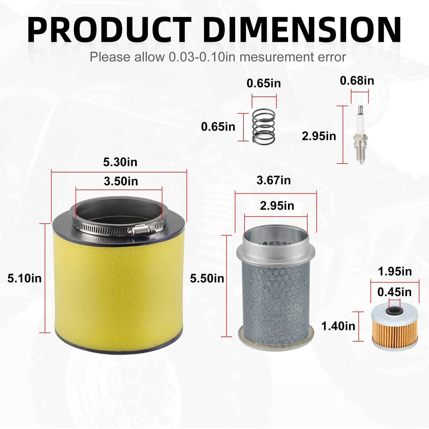Air Oil Filter & Cleaner Spring for Honda Sportrax 400 TRX400EX (1999–2008)
