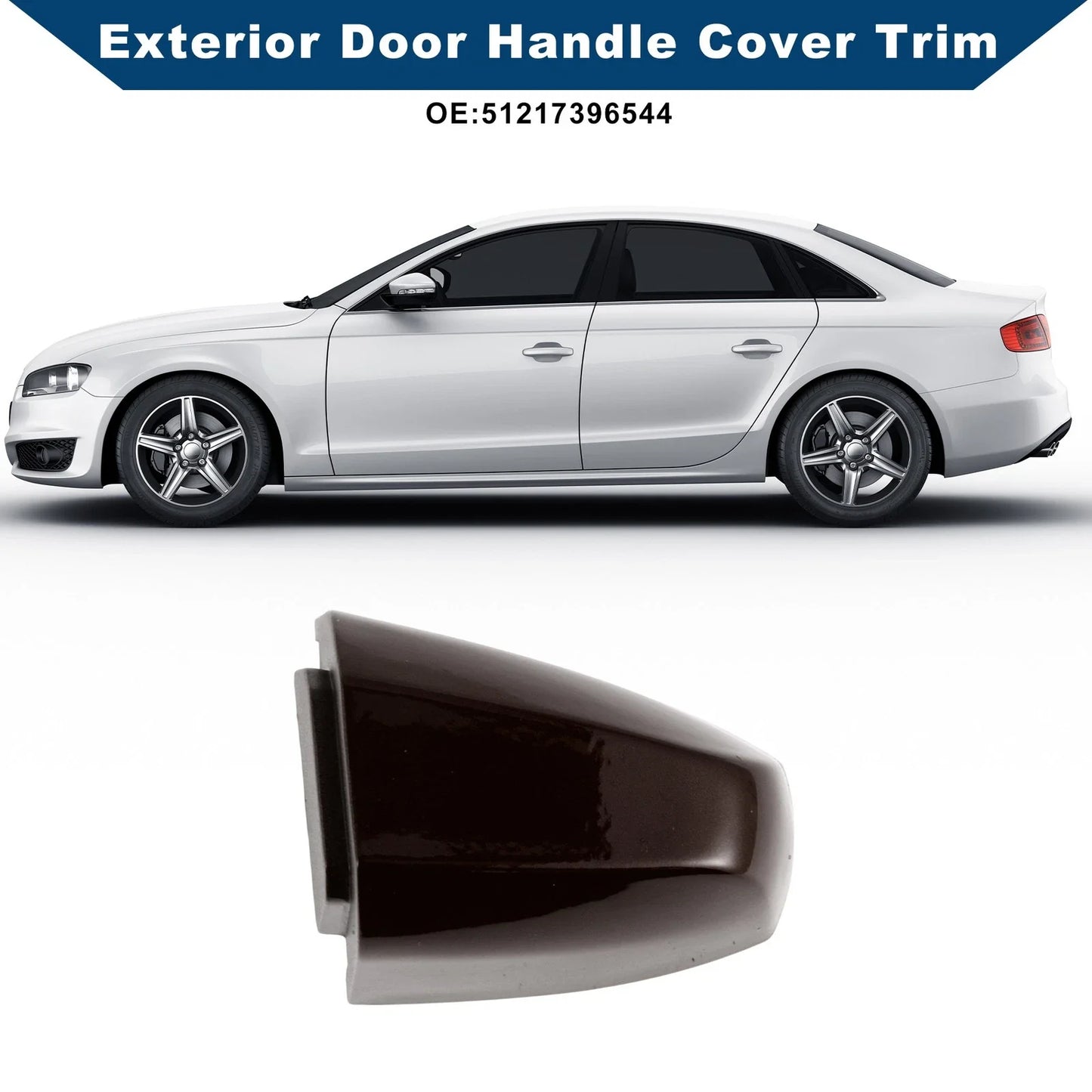 Door Handle Cover Trim for BMW X1 X5 F15 X6 (2014 - 2019) Brown ABS
