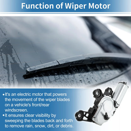 Rear Windscreen Wiper Motor for Seat Leon, Fabia, Octavia (2000–2023)