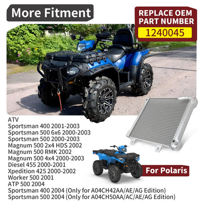 Radiator for Polaris Worker 500 ATP 500 Magnum 500 Sportsman 400 500 (2000–2023)