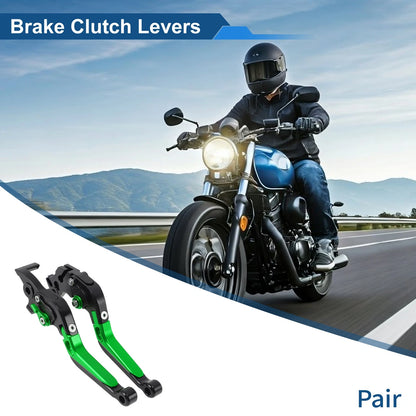 Brake Clutch Levers for KTM Duke 390 RC390 (2013–2023) Black Green Handle 1 Pair