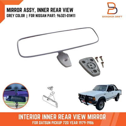 Grey Interior Rear View Mirror for Nissan 720 Ute (1979-1986)