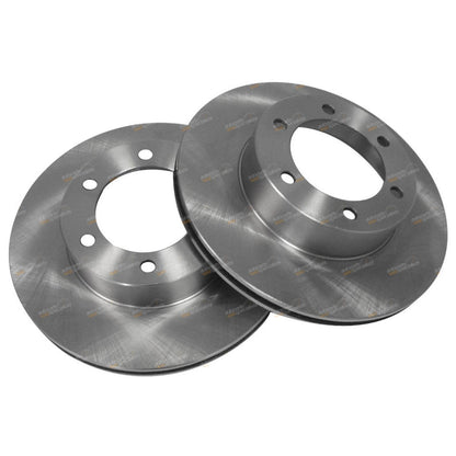 2 Front Disc Brake Rotors + Pads for Toyota Prado (2002–2009)
