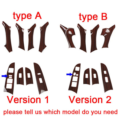 Wood Inner Door Armrest Window Lift Panel Trim 8pcs for Lexus IS F (2006–2013)