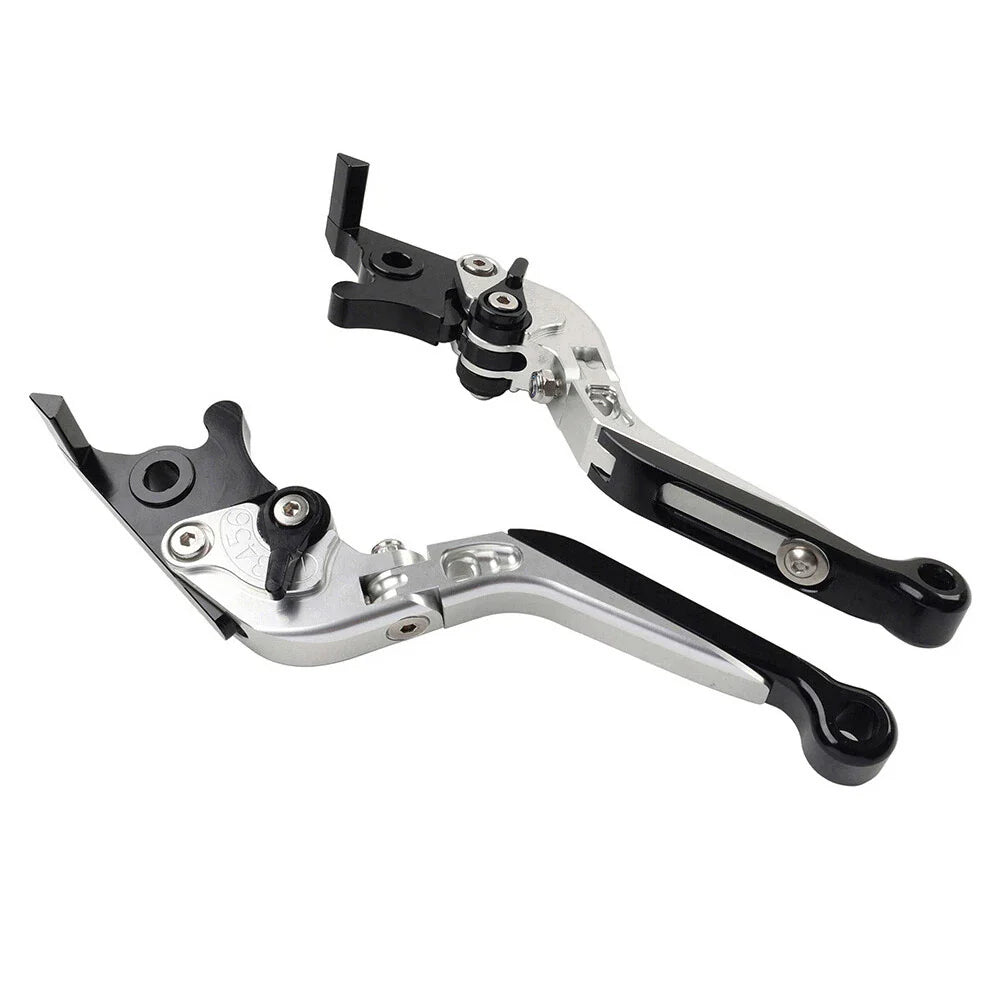 CNC Silver Extendable Brake Clutch Levers for 765 Street Triple R, SPEED TWIN
