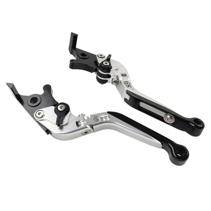 CNC Silver Extendable Brake Clutch Levers for 765 Street Triple R, SPEED TWIN