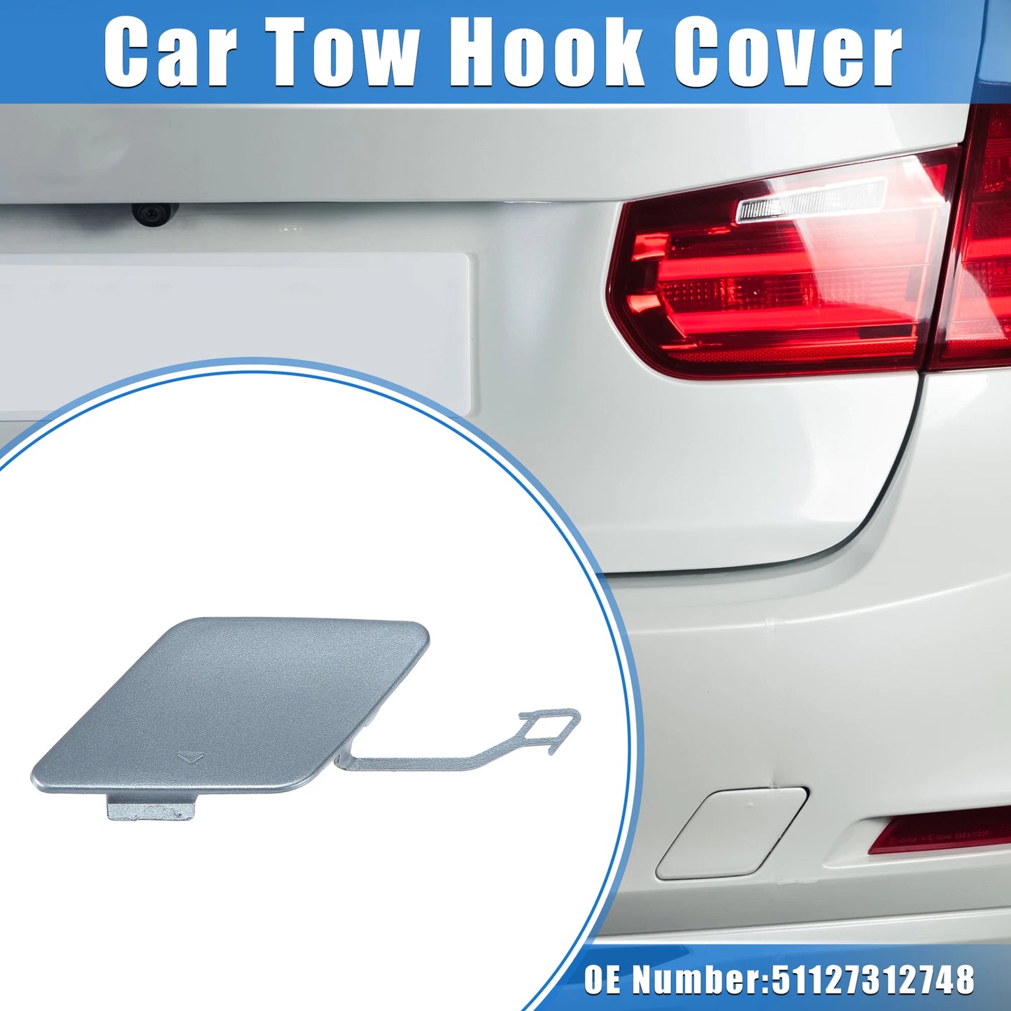 Tow Hook Eye Hole Cover Cap for BMW 3 F30 (2012–2015) Blue