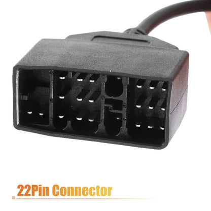 OBD1 22-Pin to OBD2 16-Pin Adapter Cable for Toyota (1996–2000)