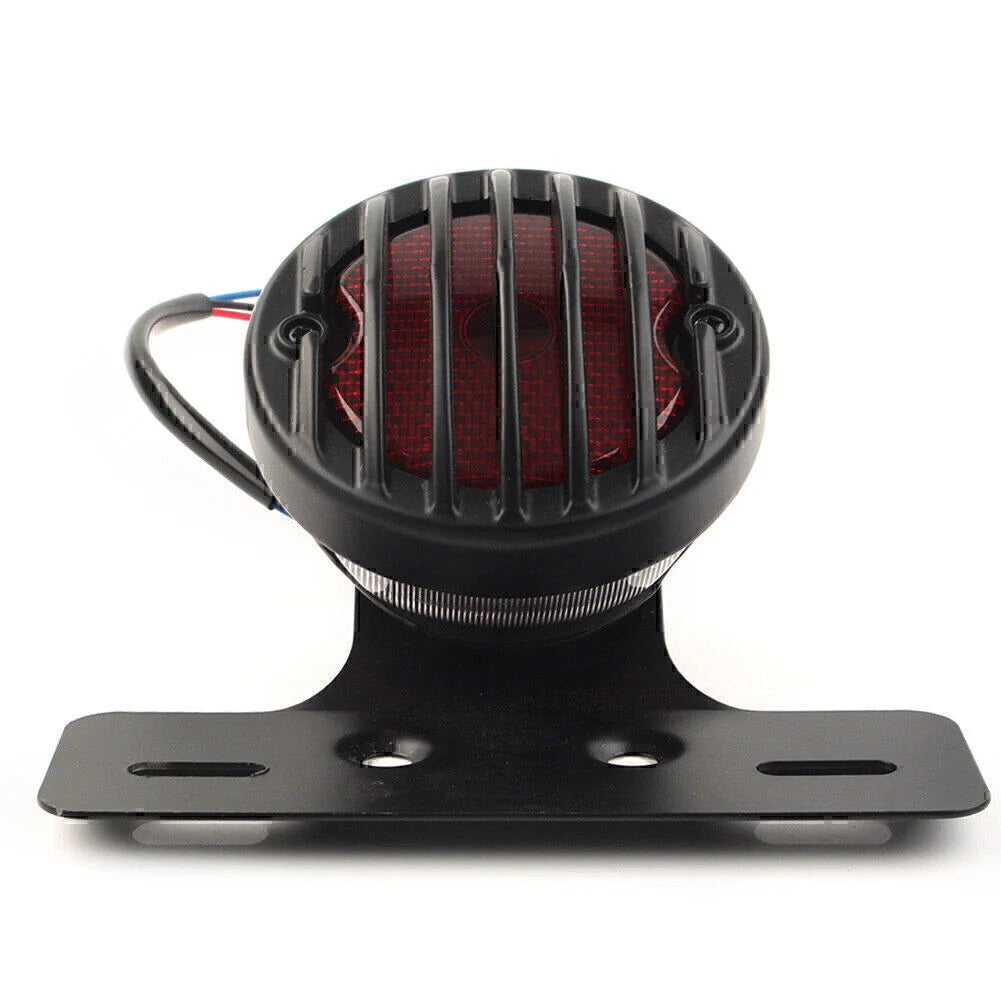 Universal Motorcycle Side Mount Tail Light License Plate Bracket for Cafe Racer