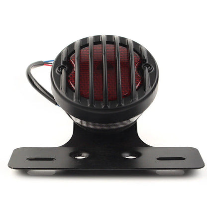 Universal Motorcycle Side Mount Tail Light License Plate Bracket for Cafe Racer