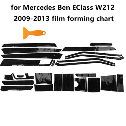 For-Class E W212 Carbon Fiber 5D Pattern Trim Decal for E-Class (2010–2016)