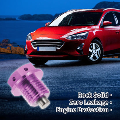 M14x1.5 Magnetic Oil Drain Plug Titanium Alloy Purple for Universal