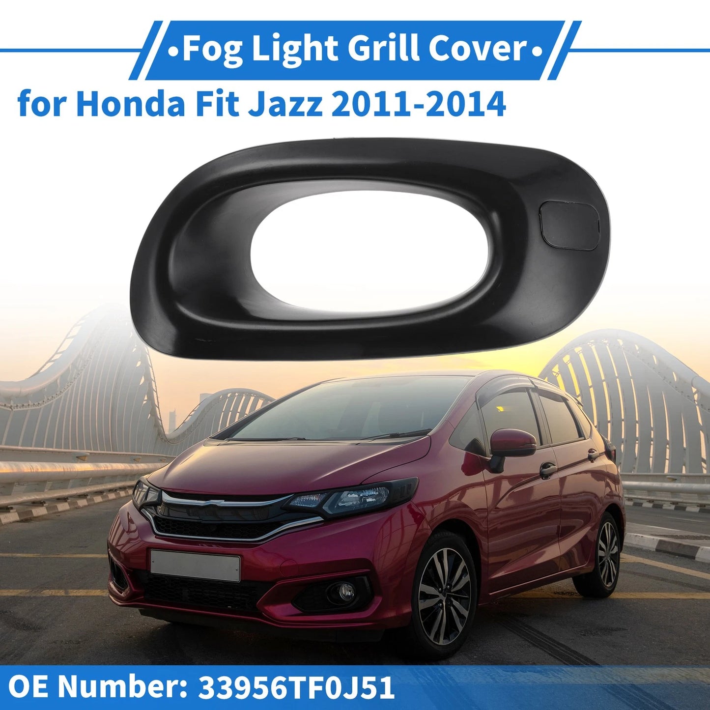 Front Left Fog Light Grill No. 33956TF0J51 for Honda Fit Jazz (2011–2014)