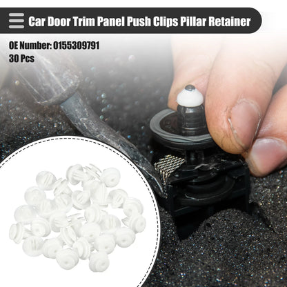30 Pcs Door Trim Panel Push Clips for Nissan (No. 0155309791)