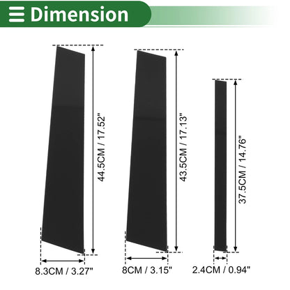 Set of 6 Door Pillar Window Trim for BMW X1 (2009–2015) Black