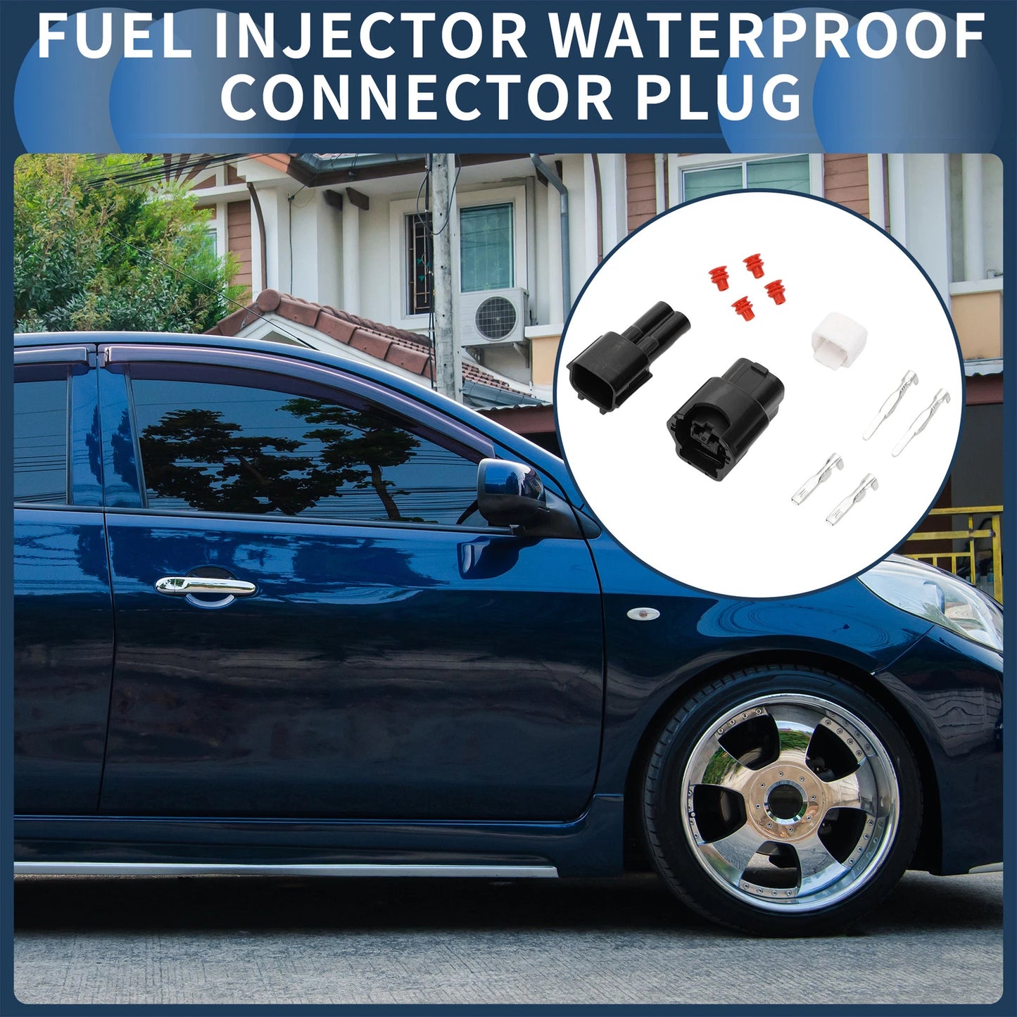2 Pin Fuel Injector Waterproof Connector Plug for Nissan