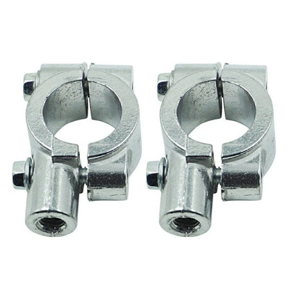 25MM M10 Rearview Mirror Mount Holders Adapter Clamp for Motorcycles Silver