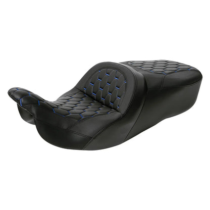Black Rider Driver Passenger Seat for Harley Touring Street Glide (2009-2023)