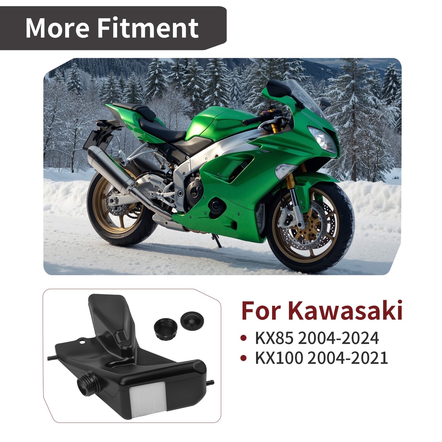 Coolant Reservoir with Cover for Kawasaki ZX-9R (1998–2003)