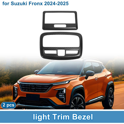 Light Trim Bezel Set for Suzuki Fronx (2024–2025) Carbon Fiber Black