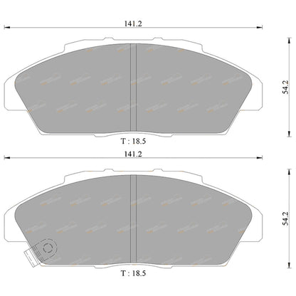 Front Disc Brake Pads Set for Honda Accord (1989–1994)