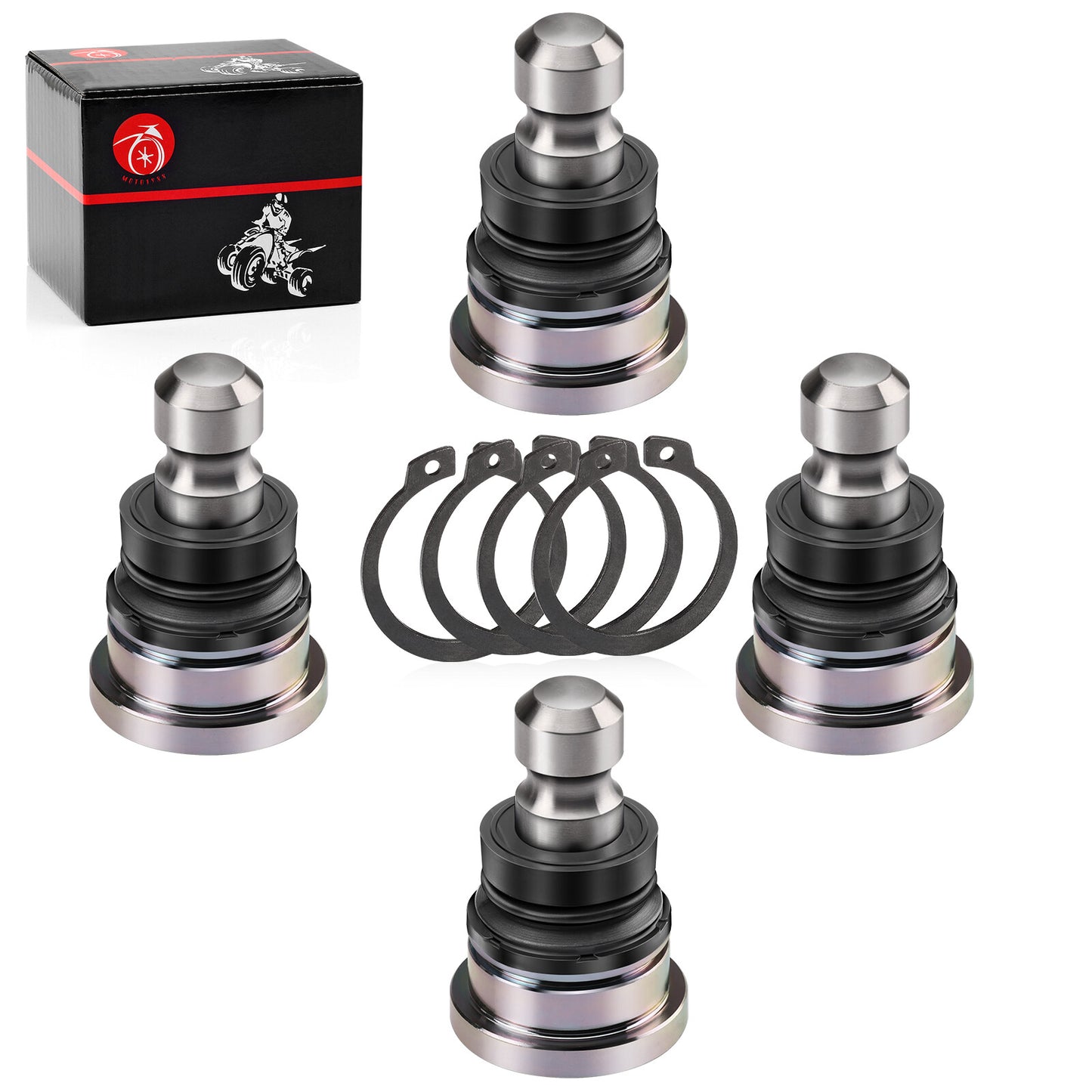 Set of 4 Upper Lower Front Ball Joints for Polaris RZR XP 1000 (2014–2022)