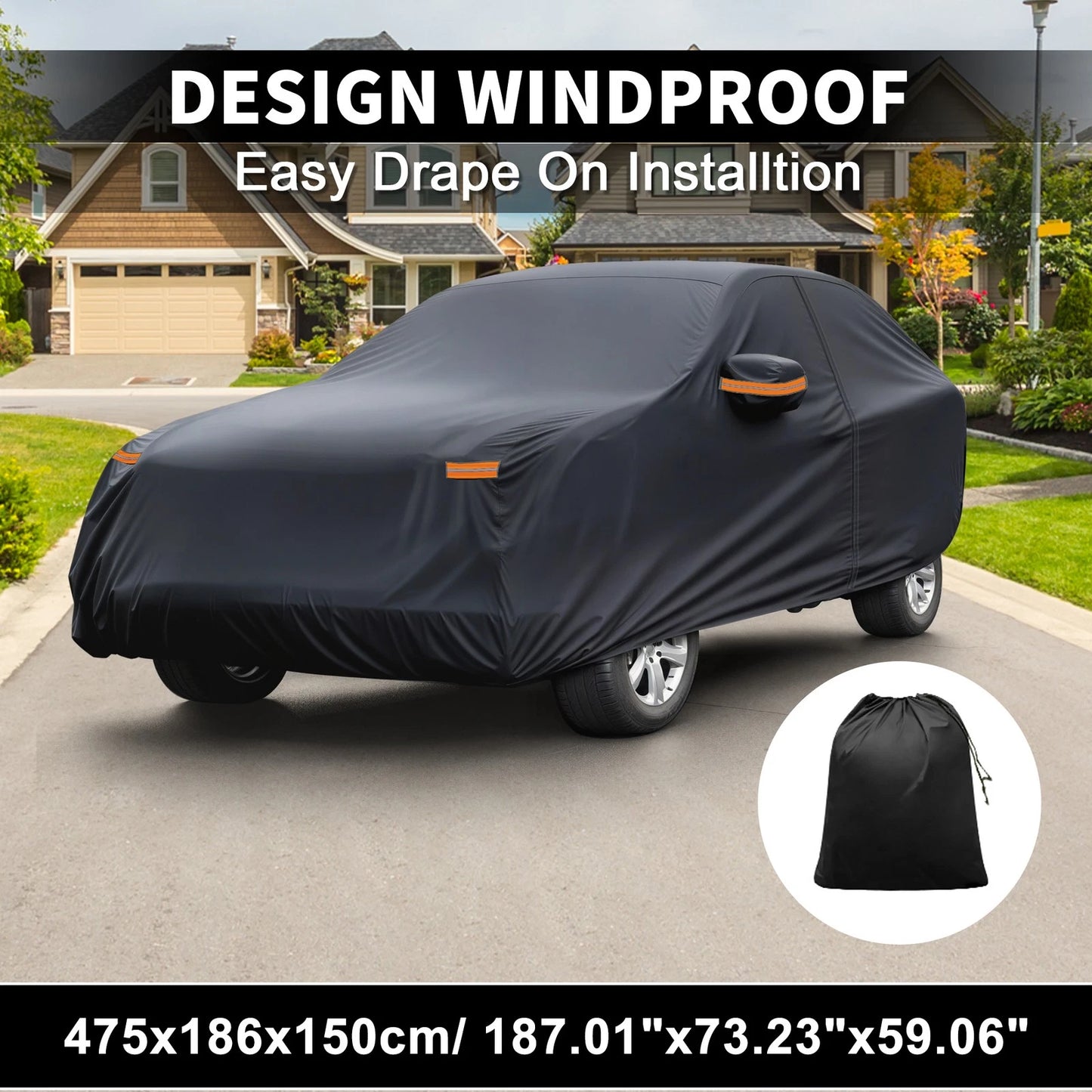 Waterproof Car Cover with Driver Door Zipper for Hyundai Tucson