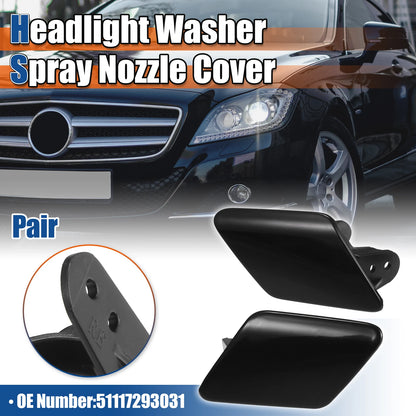 1 Pair Headlight Washer Spray Nozzle Cover for BMW (2000–2006) No. 51117293031