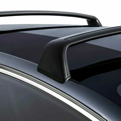 4x Black Roof Rack Cover Rail End Shell for Tesla Model Y (2021–2023)