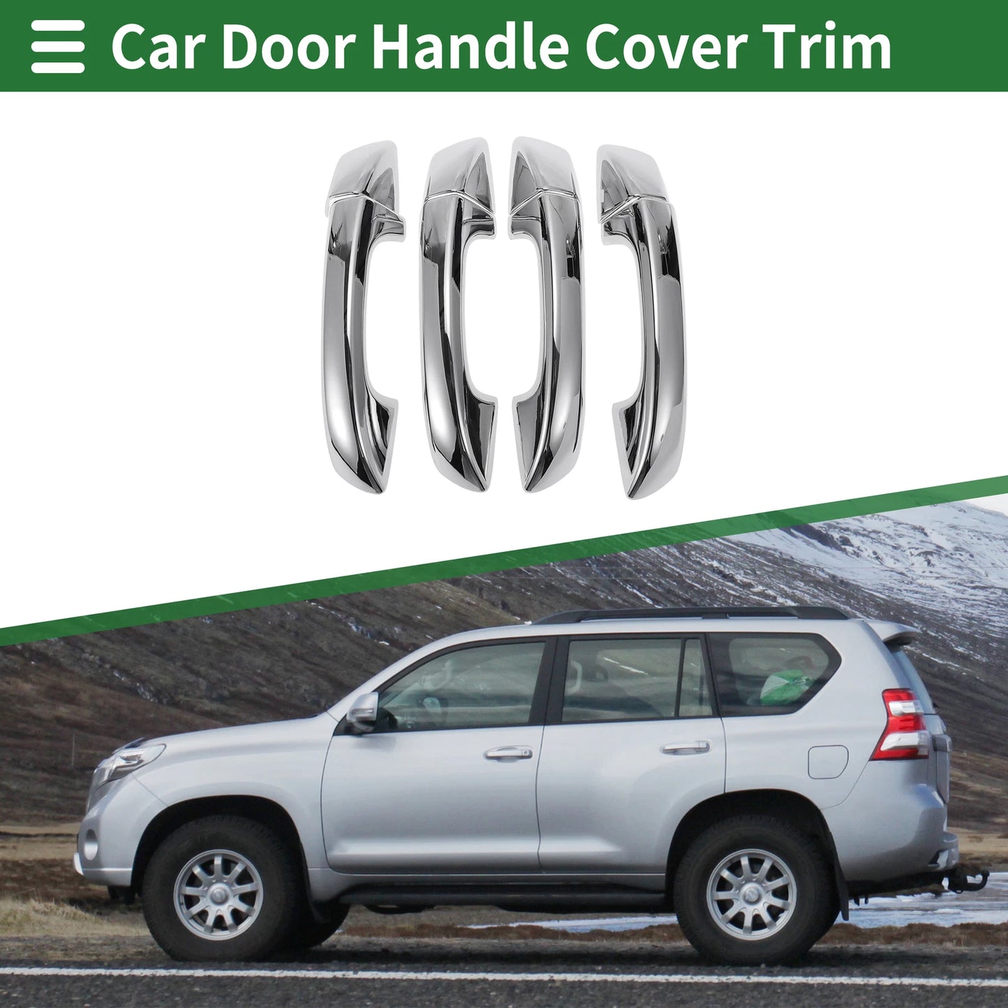 Car Door Handle Cover Trim for VW Golf MK6 (2009–2012) Silver Tone