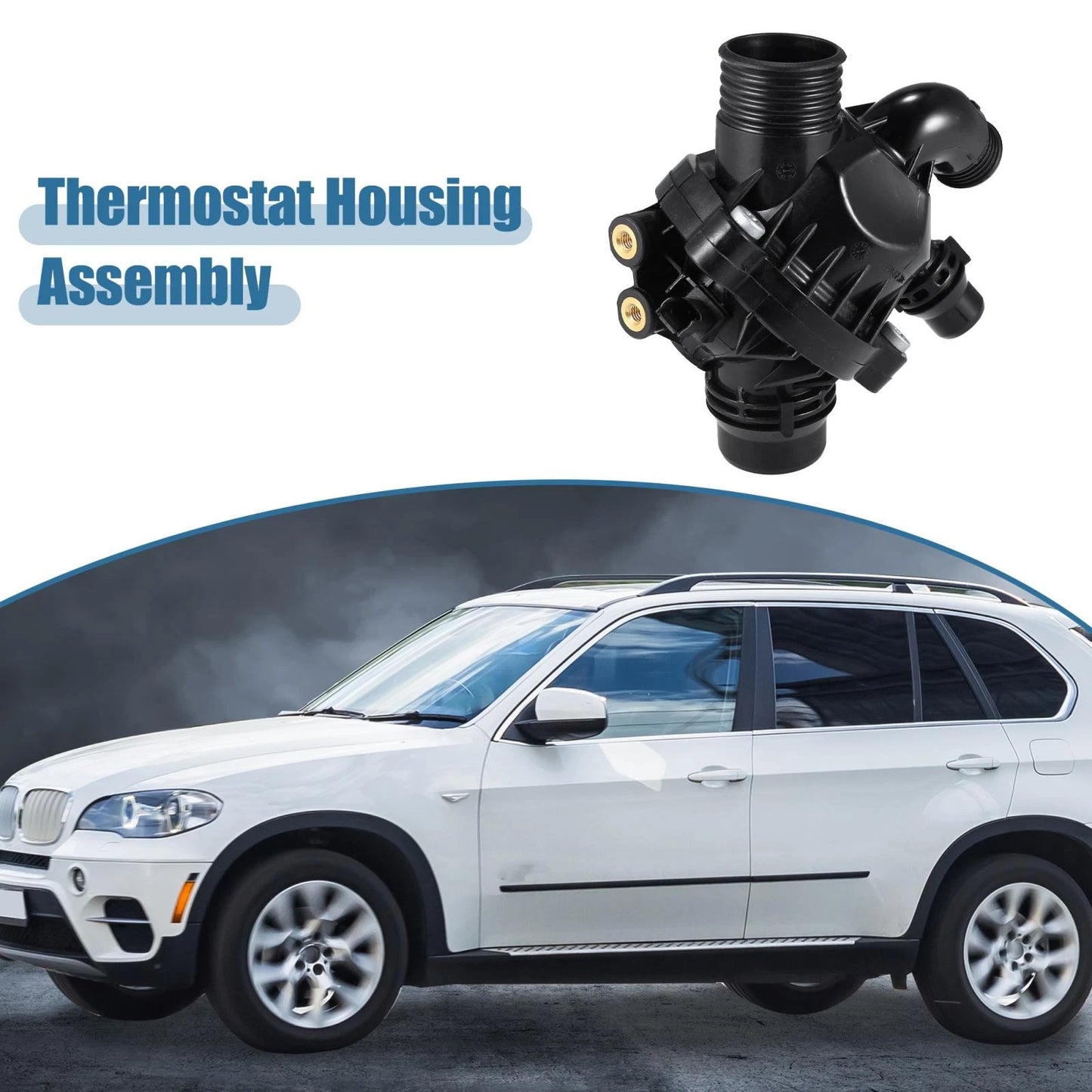 Thermostat Housing Assembly 11537601158 for BMW X1 X5 X6 135i 335i (2011–2013)