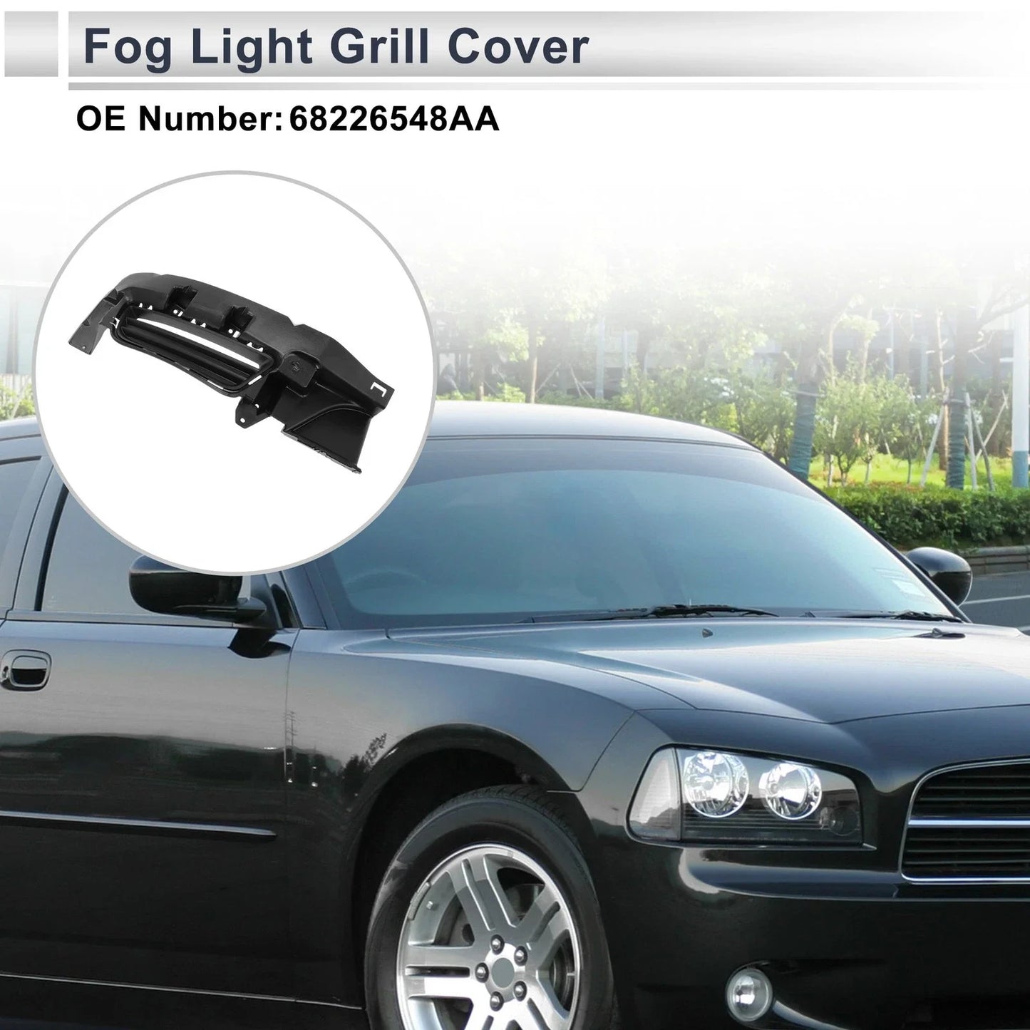Front Left Fog Light Grill for Dodge Charger (2015-2021)
