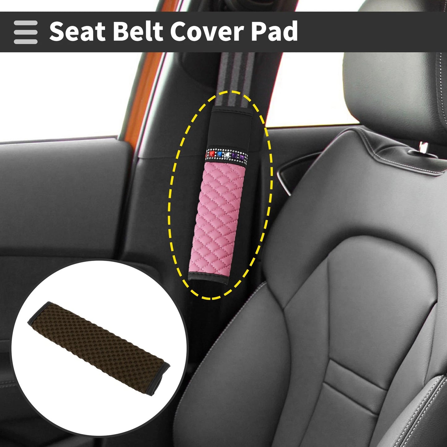 Seat Belt Cover Pad for Universal Fit (23cm)