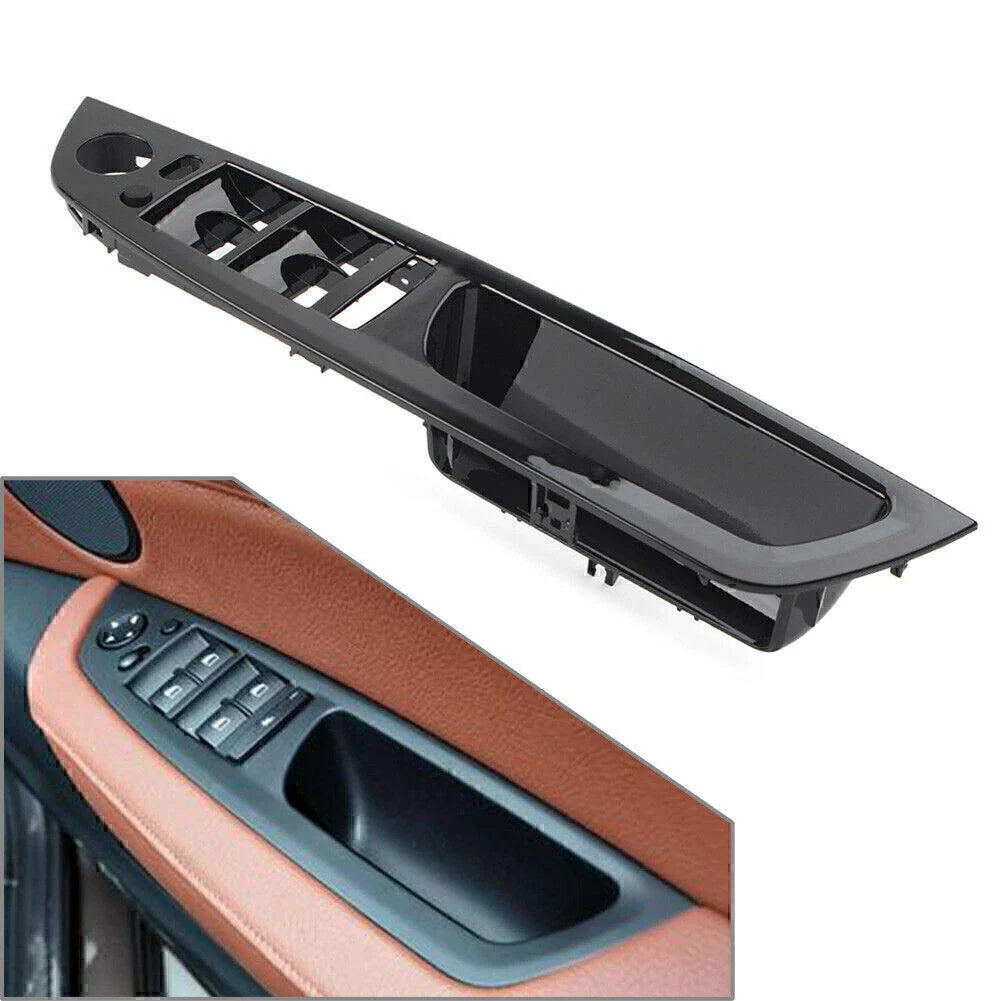 Black ABS Inner Door Handle Trim Cover for BMW X5 X6 E70 (2007-2013)