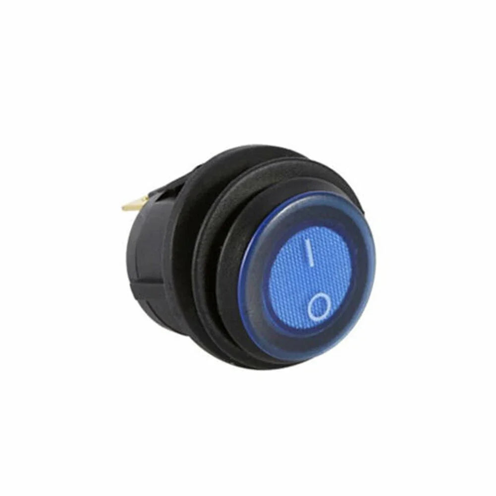 ON/OFF LED Round-Blue Light Rocker-Switch for Multiple Makes & Models