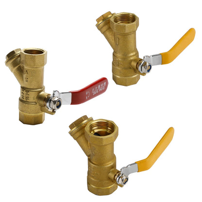 1" Brass Equal Y Ball Valve Filter for Various Applications (BSP)