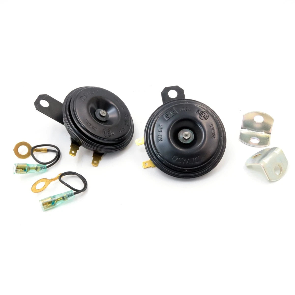 Set of 2 Denso JDM Horns for Universal Fit (12V, 111 dB Tone)