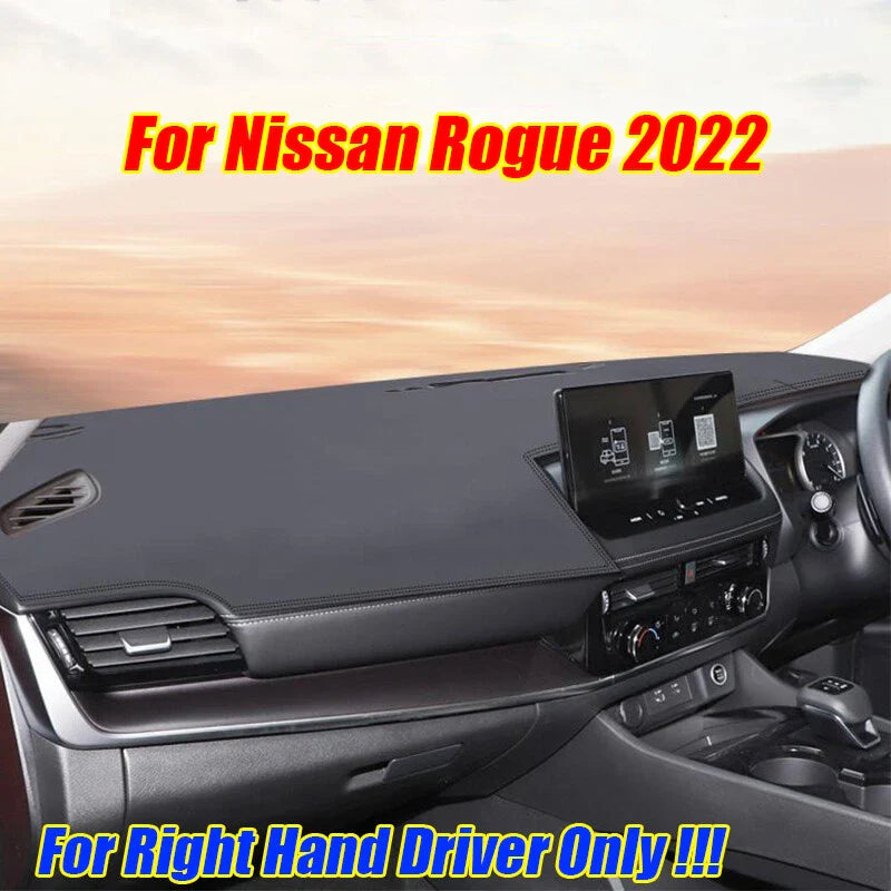 RHD / Leather Dashboard Cover Dash Protector Mat for Nissan Rogue (2022–2022)