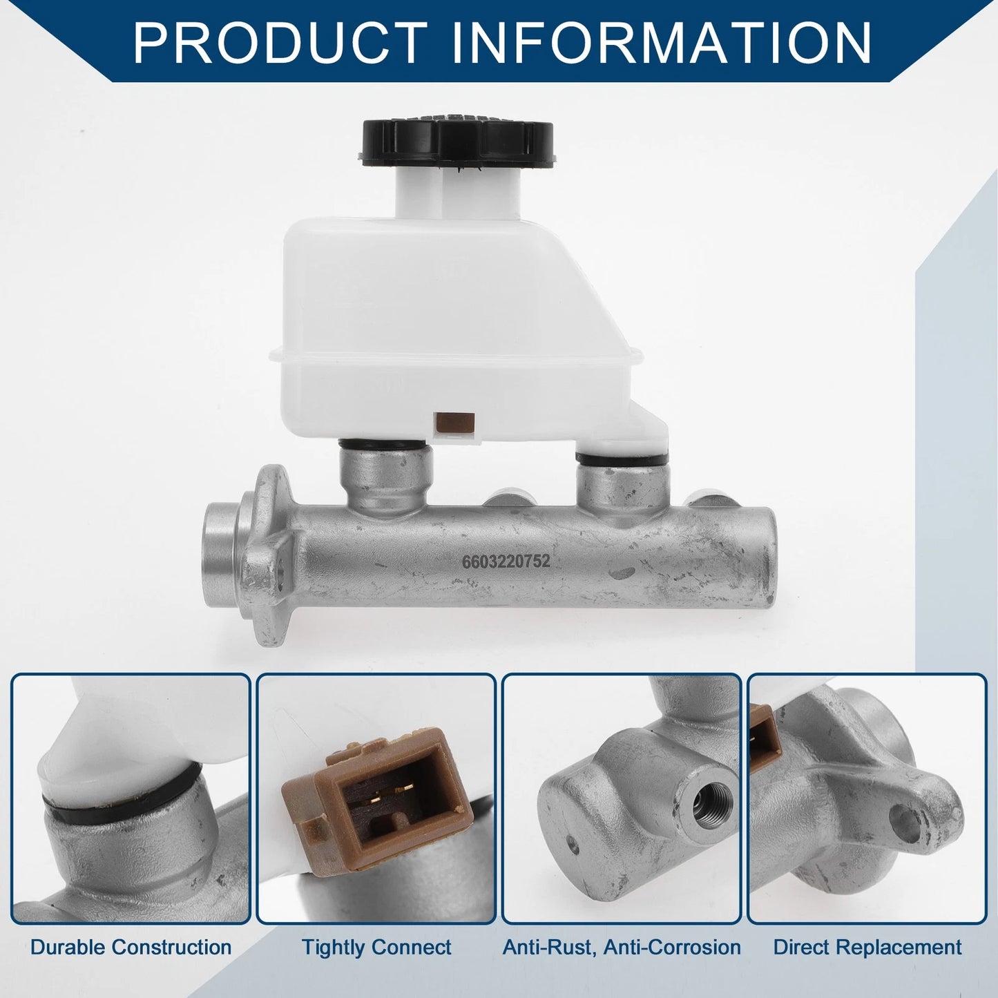 Brake Master Cylinder with Reservoir No. 5851029010 for Hyundai Elantra (1996–2000)