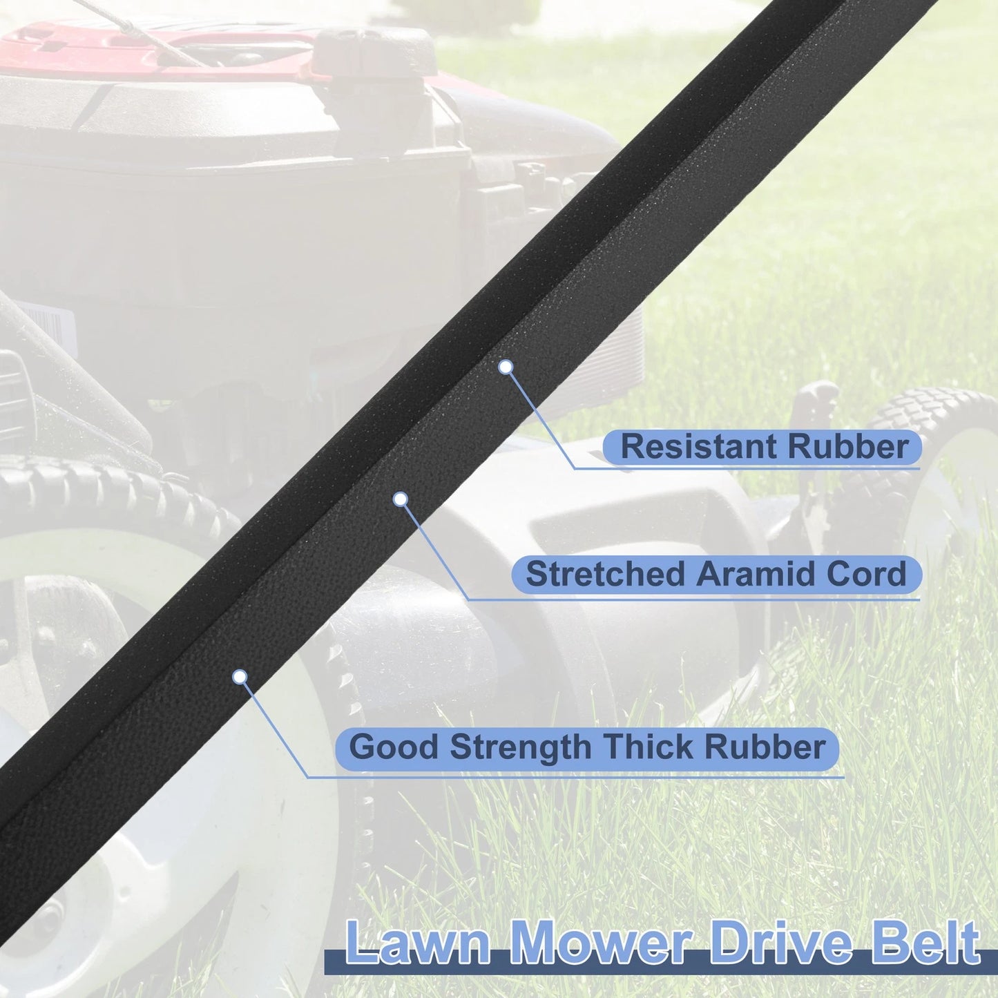 Lawn Mower Deck Belt for John Deere 190C G110 LA150 LA175 (GX21395)