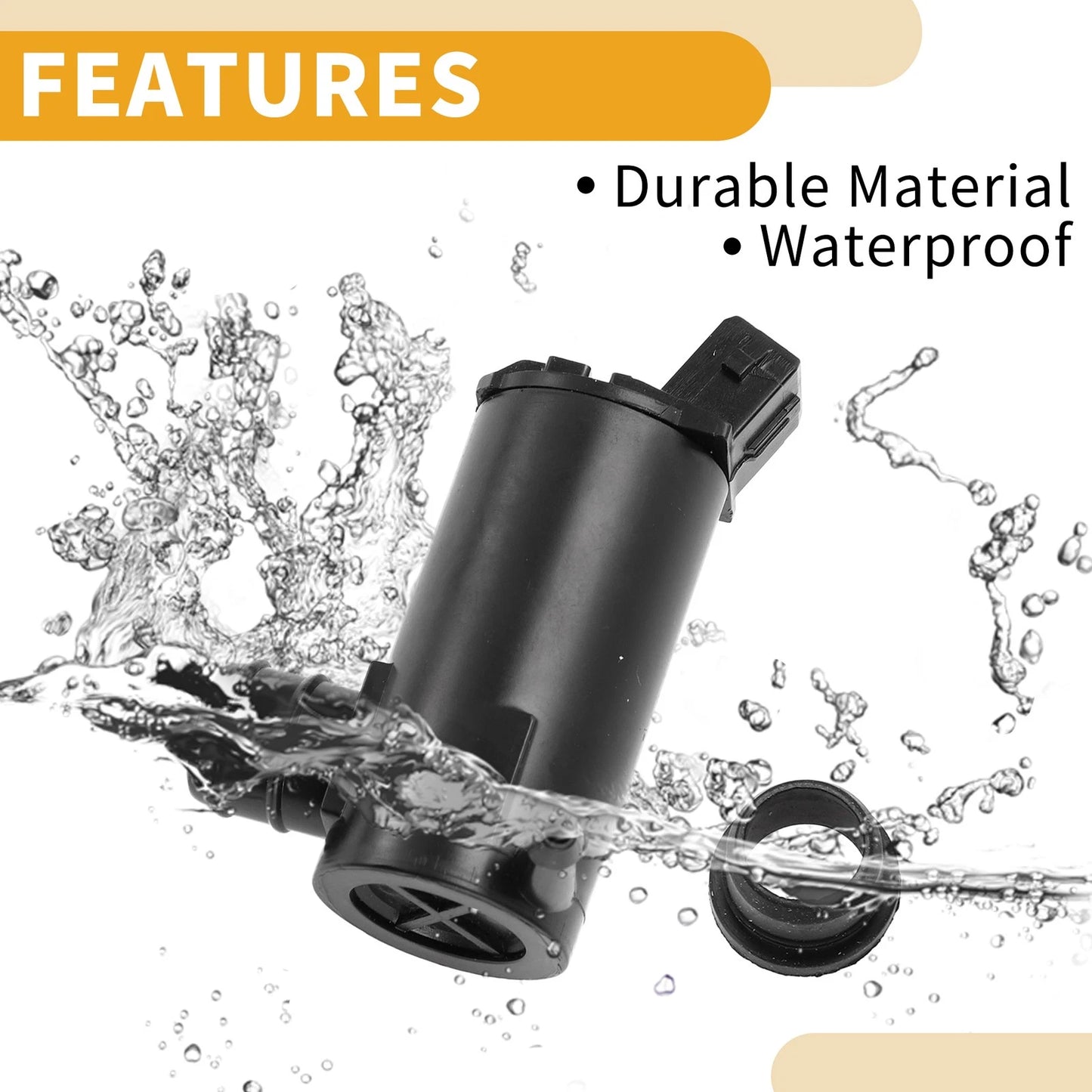 Windshield Washer Pump w/ Grommet for Ford F-150 (2004–2020) No. 6F9Z17664A